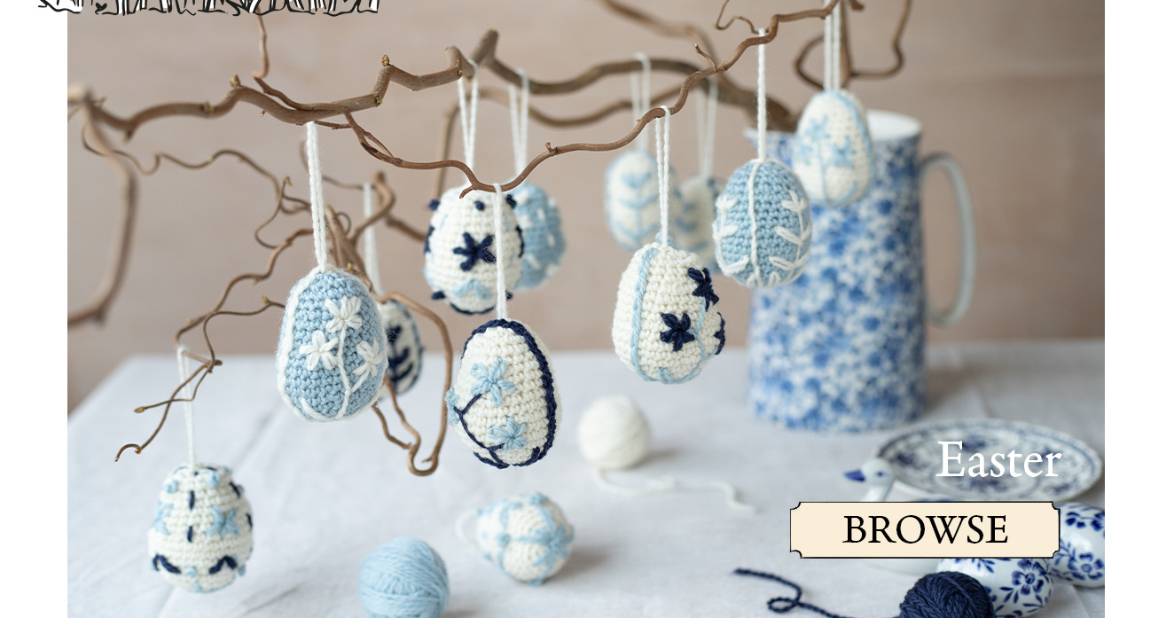 Easter crochet patterns decorations egg toft